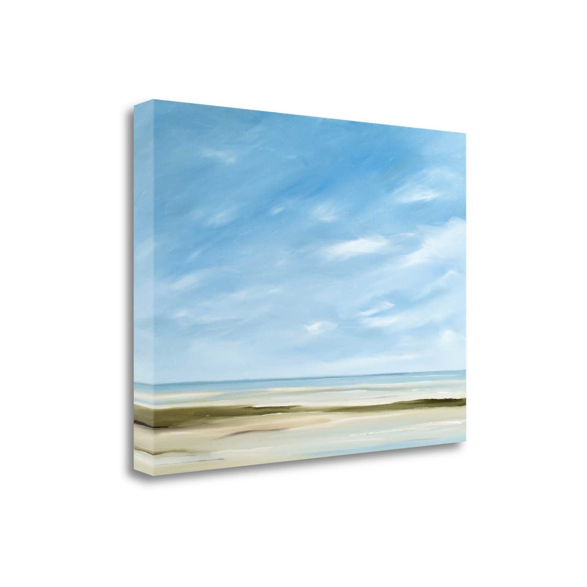 21' Empty Beach on a Bright Sunny Day Giclee Wrap Canvas Wall Art