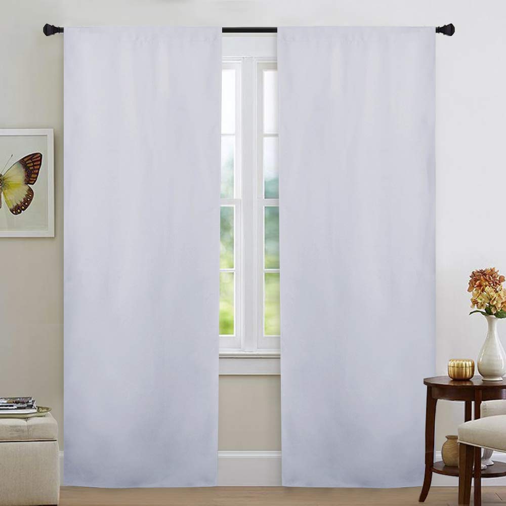 Nicetown Black Out Window Curtain Liner - Thermal Insulated Blackout Drape Liners For 84 Inch Curtains, Blackout Curtain Liners