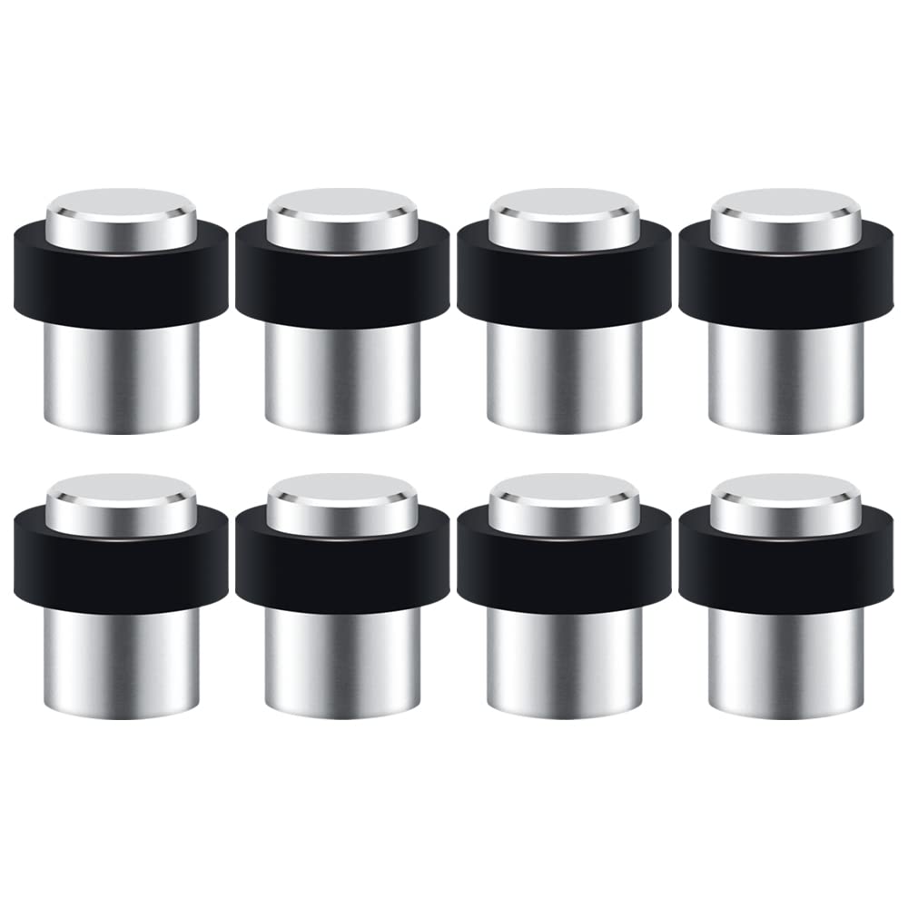 Door Stopper Stainless Steel Cylindrical Floor Door Stop 1.8' Pack Of 8