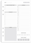 (Set Of 90 Sheets) A5 To Do List Refill Paper, Undated Daily Schedule, Day Priorities, Notes And Water Tracker, 6-Hole Punches,