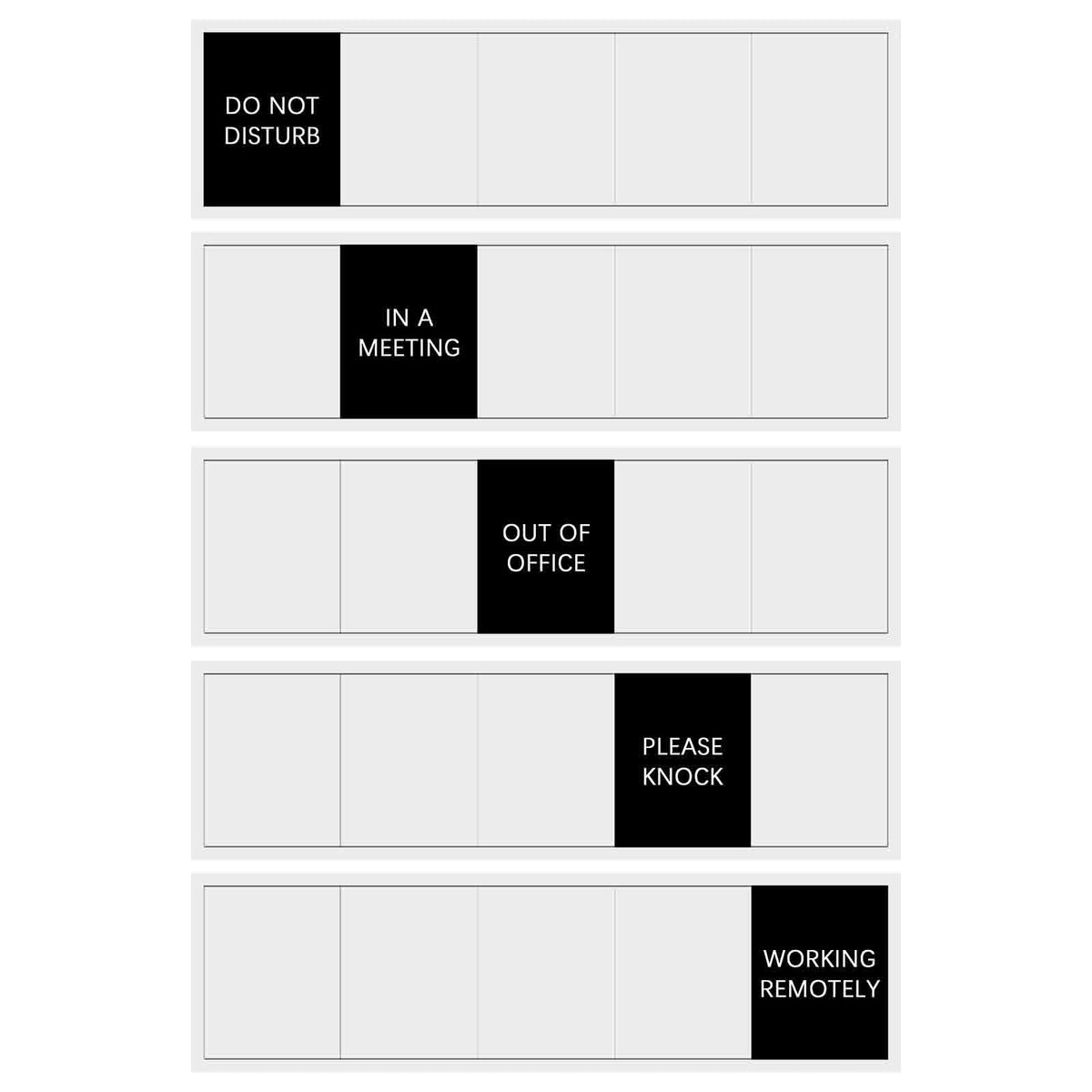 Office Door Sign - Acrylic Sliding Message Board, 10 X 3 Inches