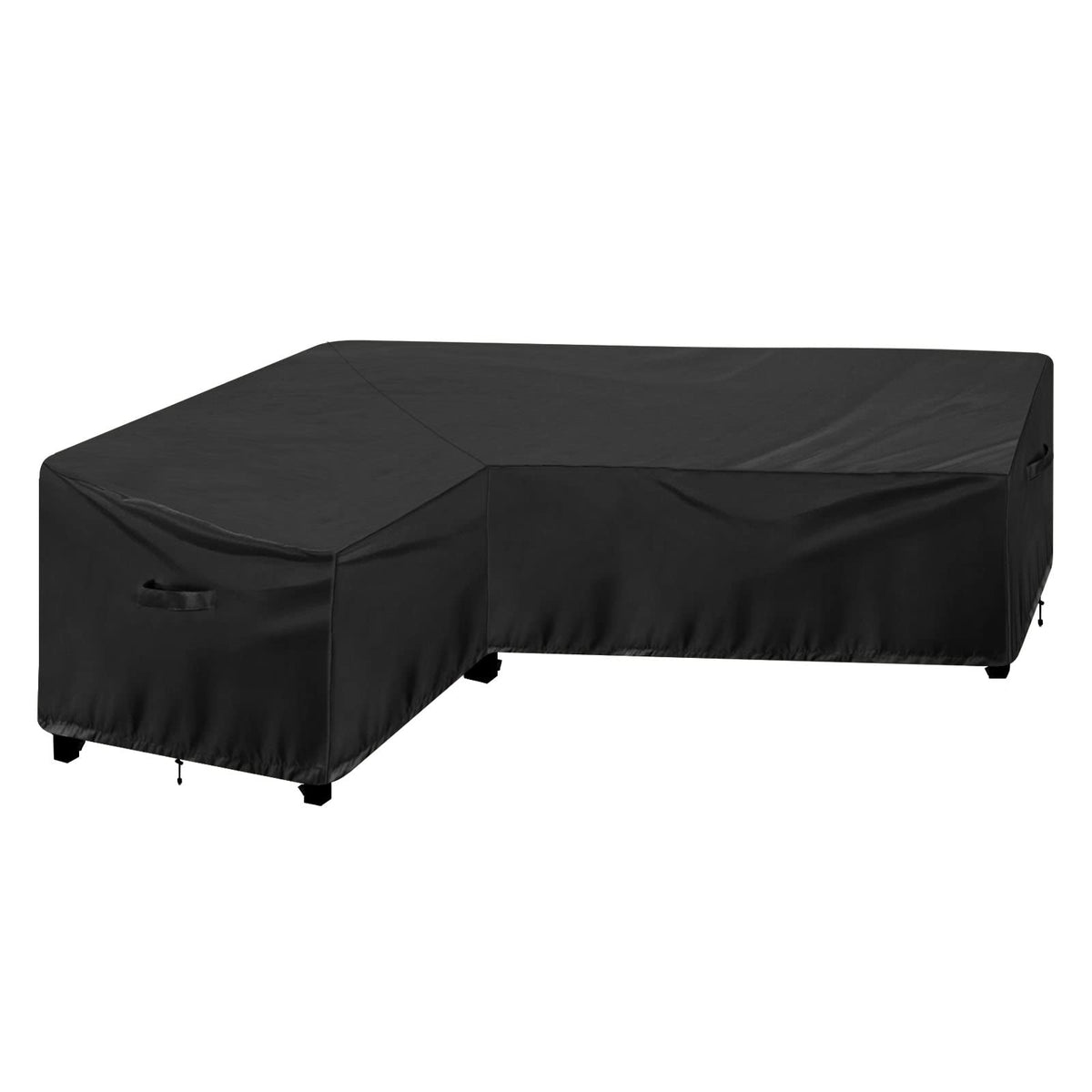 Outdoorlines Waterproof Outdoor Patio Sectional Cover - Uv Resistant & Windproof L-Shaped Patio Furniture Covers For Deck, Lawn And Backyard, 420D Heavy Duty Couch Cover, Left Facing, 83'X104', Black