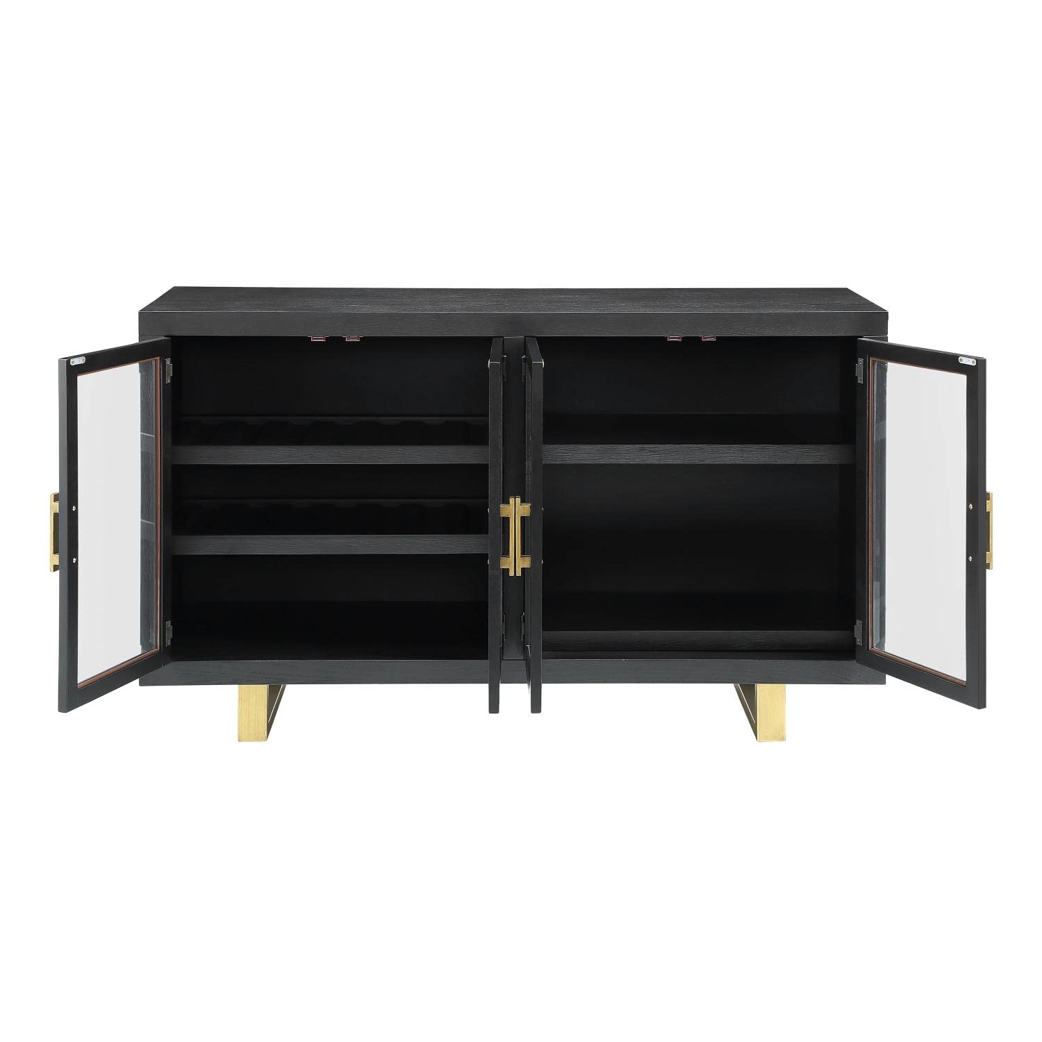 Steve Silver Yves Rubbed Charcoal 8-Piece Dining Set with Gray Side Chairs