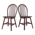 Winsome Windsor 2-Piece Chair Set, Solid Wood, Walnut Finish
