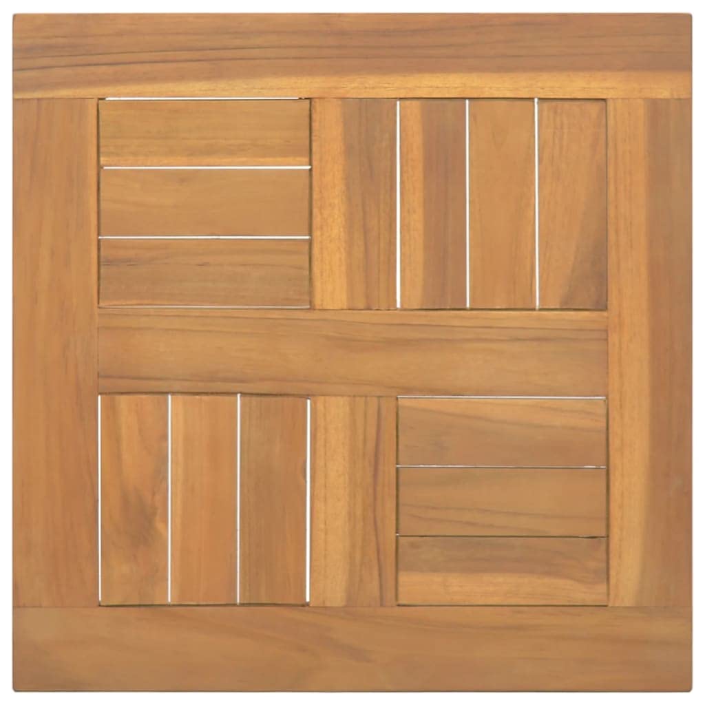 vidaXL Square Table Top - 15.7 Solid Teak Wood Tabletop - Waterproof and Durable - Ideal for Restaurants, Cafes, Hotels and Home