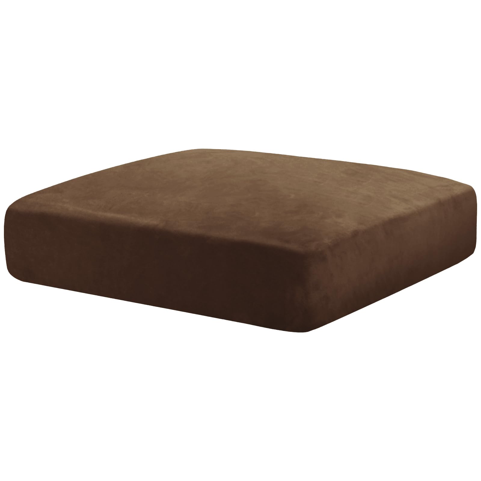 MAXIJIN Velvet Stretch Cushion Cover Fitted Couch Cushion Slipcovers 1 Pack Arm Chair Seat Cushion Cover for Individual Cushion 