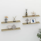 vidaXL Wall Shelves 4 pcs White and Sonoma Oak 23.6x3.5x1.2