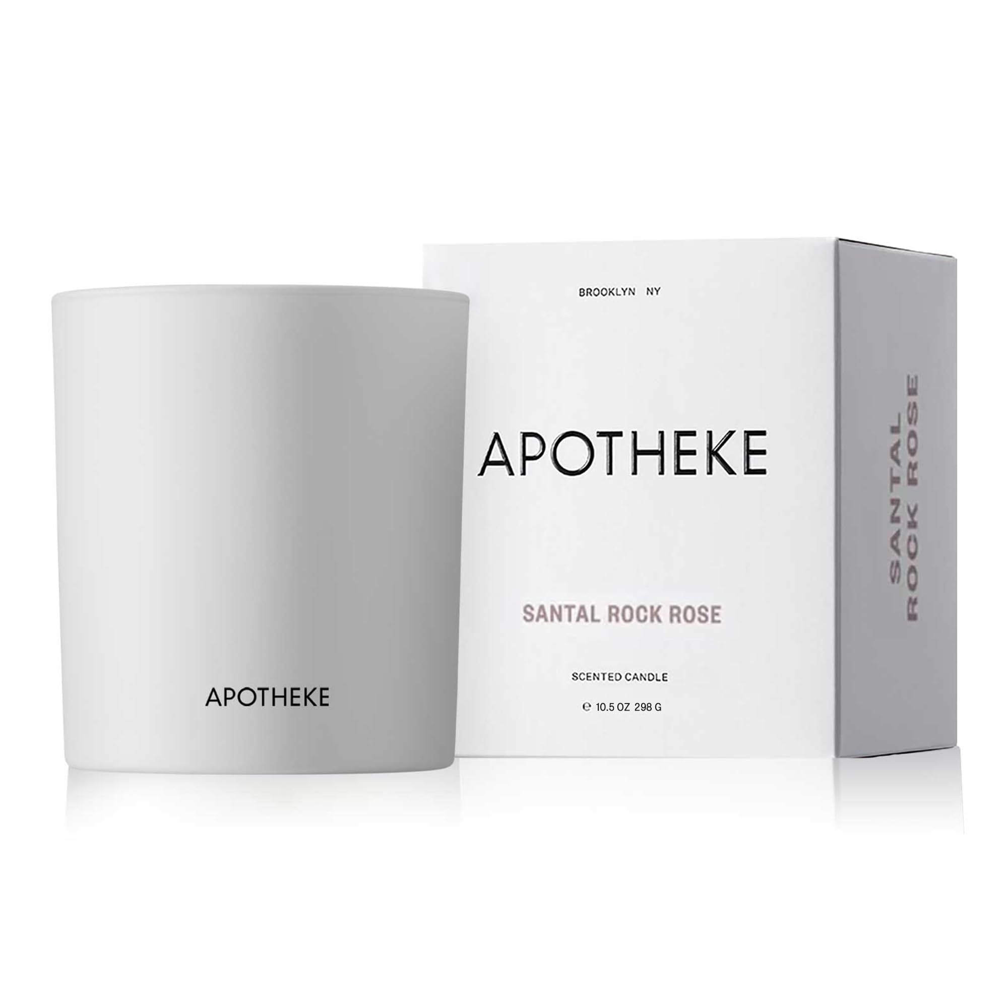 Apotheke Luxury Scented Candles for Home, Santal Rock Rose - Aromatherapy Jar Candle with Soy Wax Blend