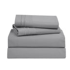 Nestl Full Size Sheet Sets - 4 Piece Full Size Sheets, Deep Pocket, Hotel Luxury, Extra Soft, Breathable And Cooling, Grey Sheets For Full Size Mattress