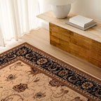 HomeRoots 528837 10 x 13 in. Oriental Non Skid Area Rug Black & Tan