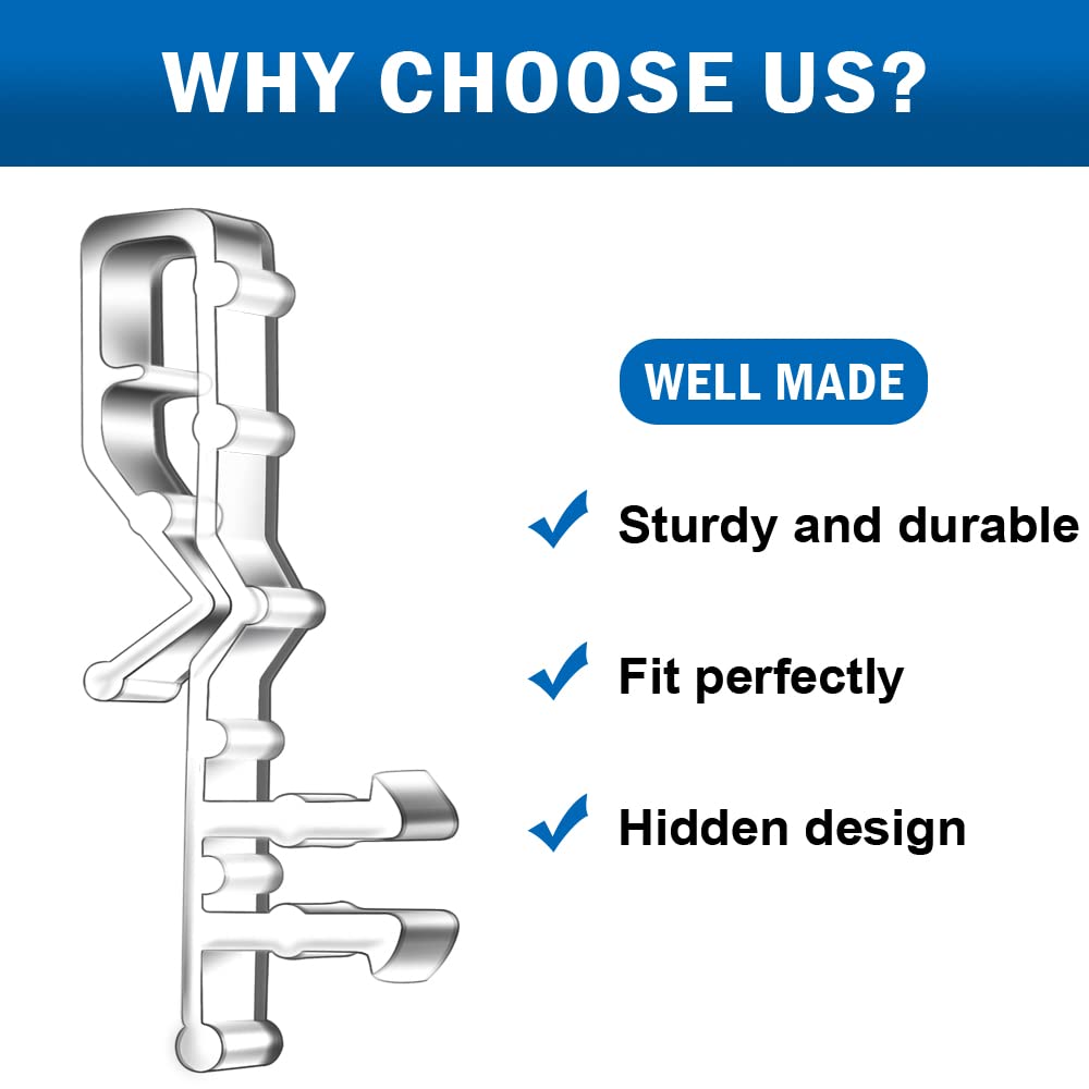 Lofrcin Hidden Channel Valance Clips, 2-1/8 Clear Plastic Clips for Valance with Groove (12pcs) - Durable & Easy to Install