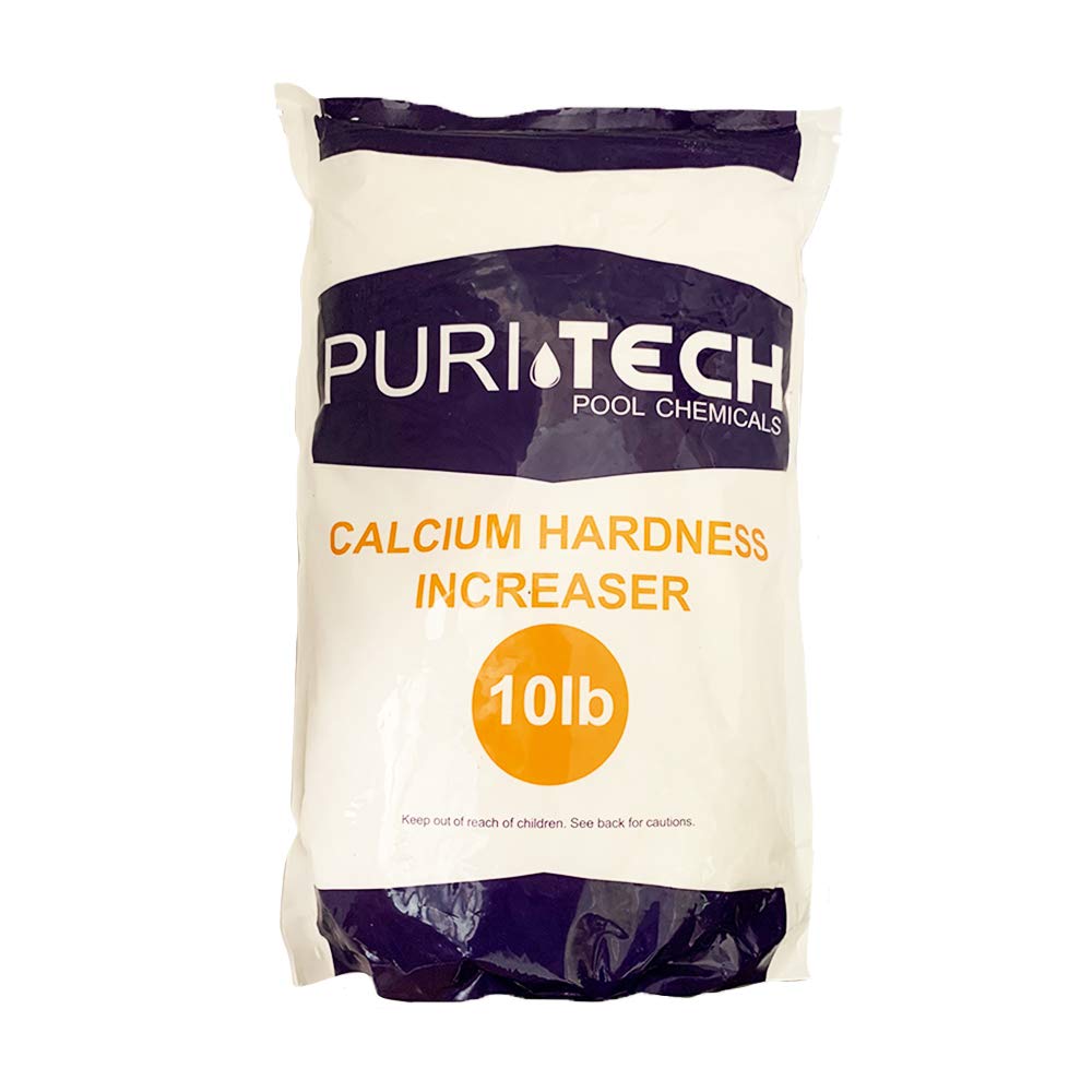 Puri Tech Pool Chemicals 10 Lb Calcium Hardness Increaser Plus For Swimming Pools & Spas Increases Calcium Hardness Levels Preve