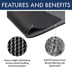 Notrax 117 Heritage Rib Entrance Mat, For Home Or Office, 4' X 8' Gray