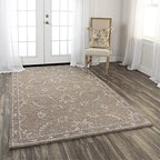 Peace 8'9" X 11'9" Floral Brown/Brown Hand-Tufted Area Rug