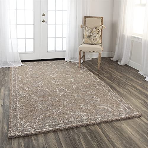 Peace 8'9" X 11'9" Floral Brown/Brown Hand-Tufted Area Rug