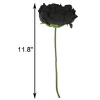 Tinsow Artificial Peony For Home Decoration, 5 Pcs Faux Black Peonies Flowers For Halloween Decoration, Silk Flowers Bouquet,(Bl