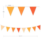 10M/32Ft Triangle Flag Fabric Banner Cotton Pennant Garland Cloth Bunting For Fall Decor Autumn Wedding Birthday Party Thanksgiv