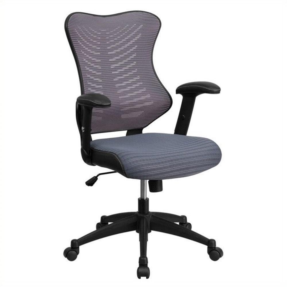 Flash Furniture Kale High Back Designer Gray Mesh Executive Swivel Ergonomic Office Chair with Adjustable Arms