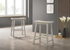 Lilola Home Set of 2 Alonzo Light Gray Backless Ergonomic Counter Height Stool