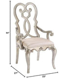 Acme Esteban Velvet Upholstered Arm Chair in Ivory