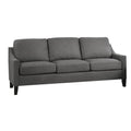 Acme Zapata Jr Linen Fabric Sloped Arms Sofa in Gray