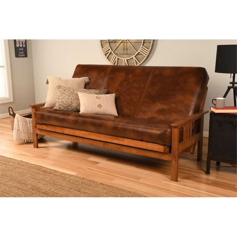Kodiak Furniture Monterey Barbados Sofa with Brown Faux Leather Mattress