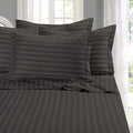 Elegant Comfort Wrinkle & Fade Resistant 1500 Premier - Damask Stripes Hotel Quality Luxurious Silky Soft 4-Piece Sheet Set, Up