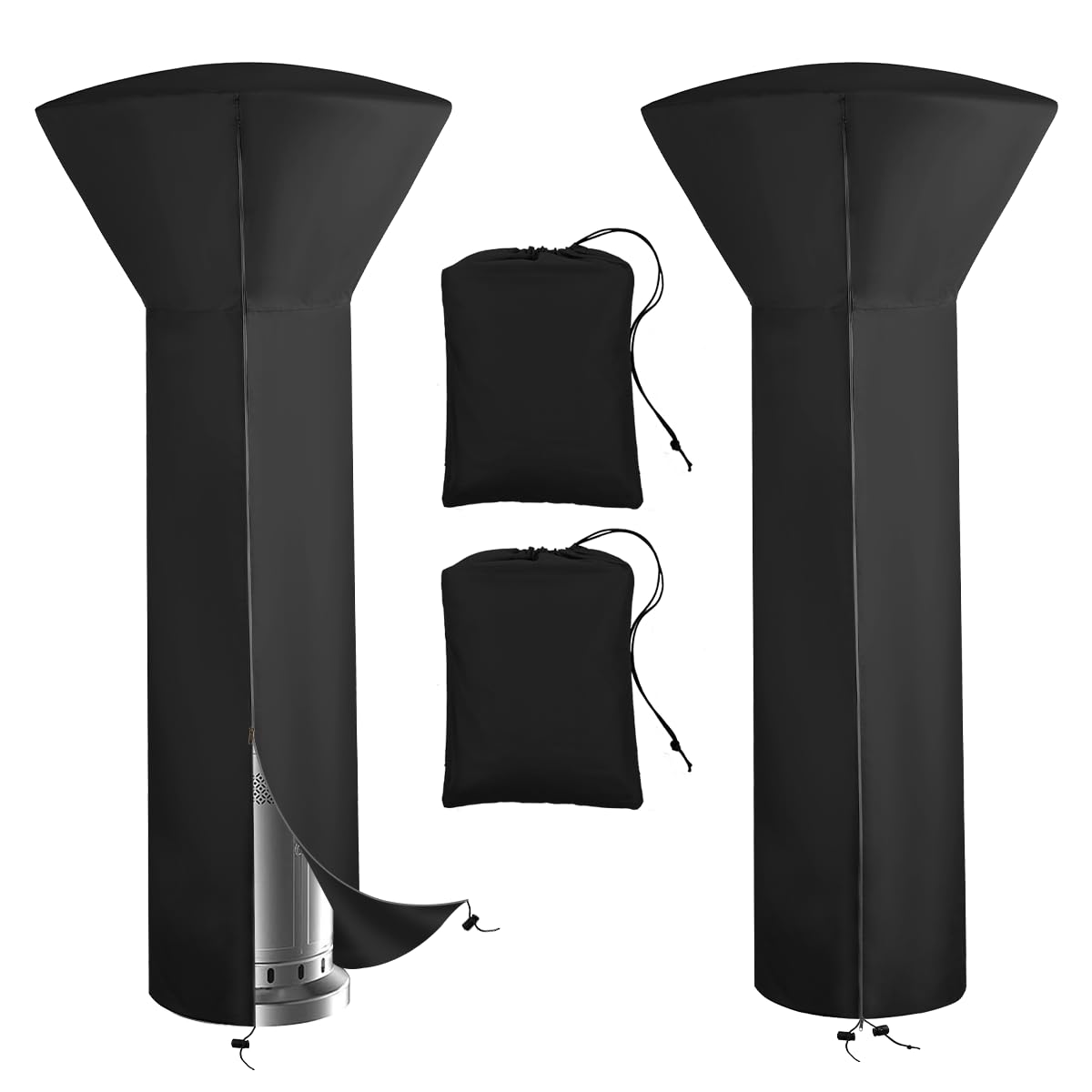 Vailge Patio Heater Covers With Zipper And Storage Bag,Heavy Duty 600D Oxford Waterproof Outdoor Heater Cover Wind-Resistant Dus