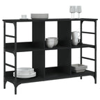 vidaXL Black Sideboard - Timeless Classic Engineered Wood Storage Cabinet with Adjustable Feet - Ideal for Living Room, Bedroom, or Office