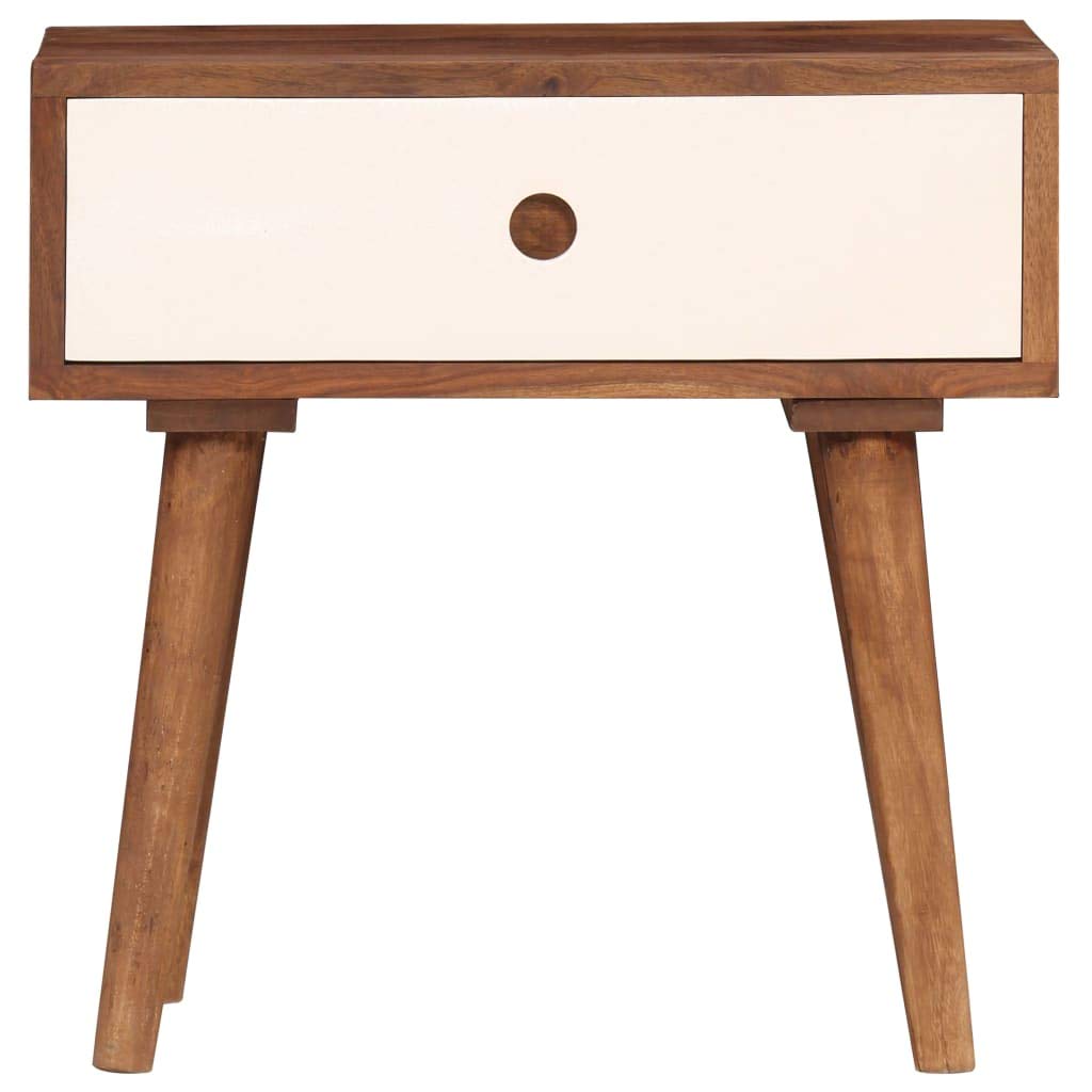 vidaXL Bedside Table Solid Sheesham Wood 17.7&quot;x11.8&quot;x17.7&quot;