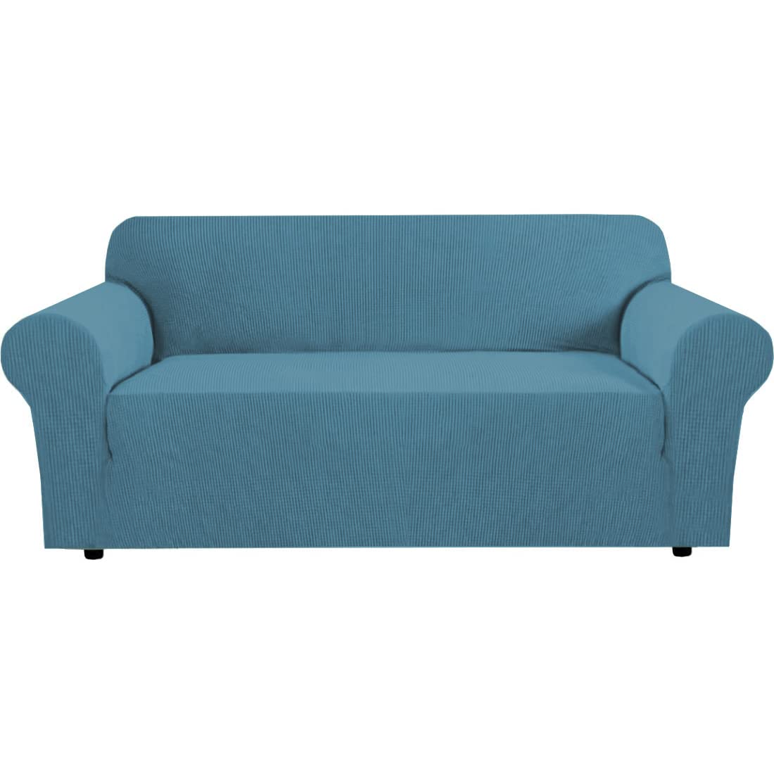 H.Versailtex Stretch Sofa Covers Washable 3 Seat Couch Covers Sofa Slipcovers For Living Room Feature Thick Checked Jacquard Fab