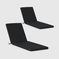 Westintrends Solace Outdoor Chaise Lounge Chair Cushions Set Of 2, 70' X 21.5', Black