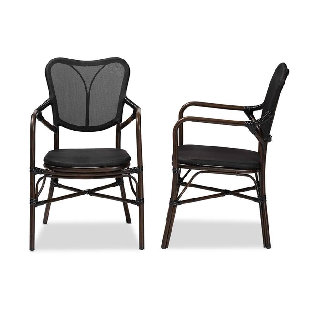 Baxton Studio Erling Outdoor Dining Chair Set - Thumbnail 2