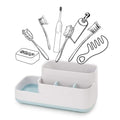 Mobhada Easy Store Bathroom Caddy Large Toothbrush Holder Bathroom Toothbrush Storage Rack Toothbrush Caddy Stands Hanger Bathro