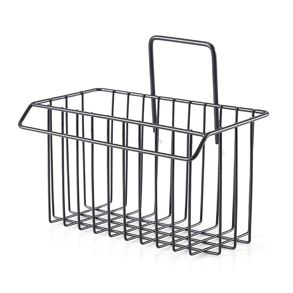 MORGHULIS Self Adhesive Metal Wall Hanging Basket Shelf for Sink Sponge Holder, Shampoo, Conditioner, Liquid and Toothbrush Hold
