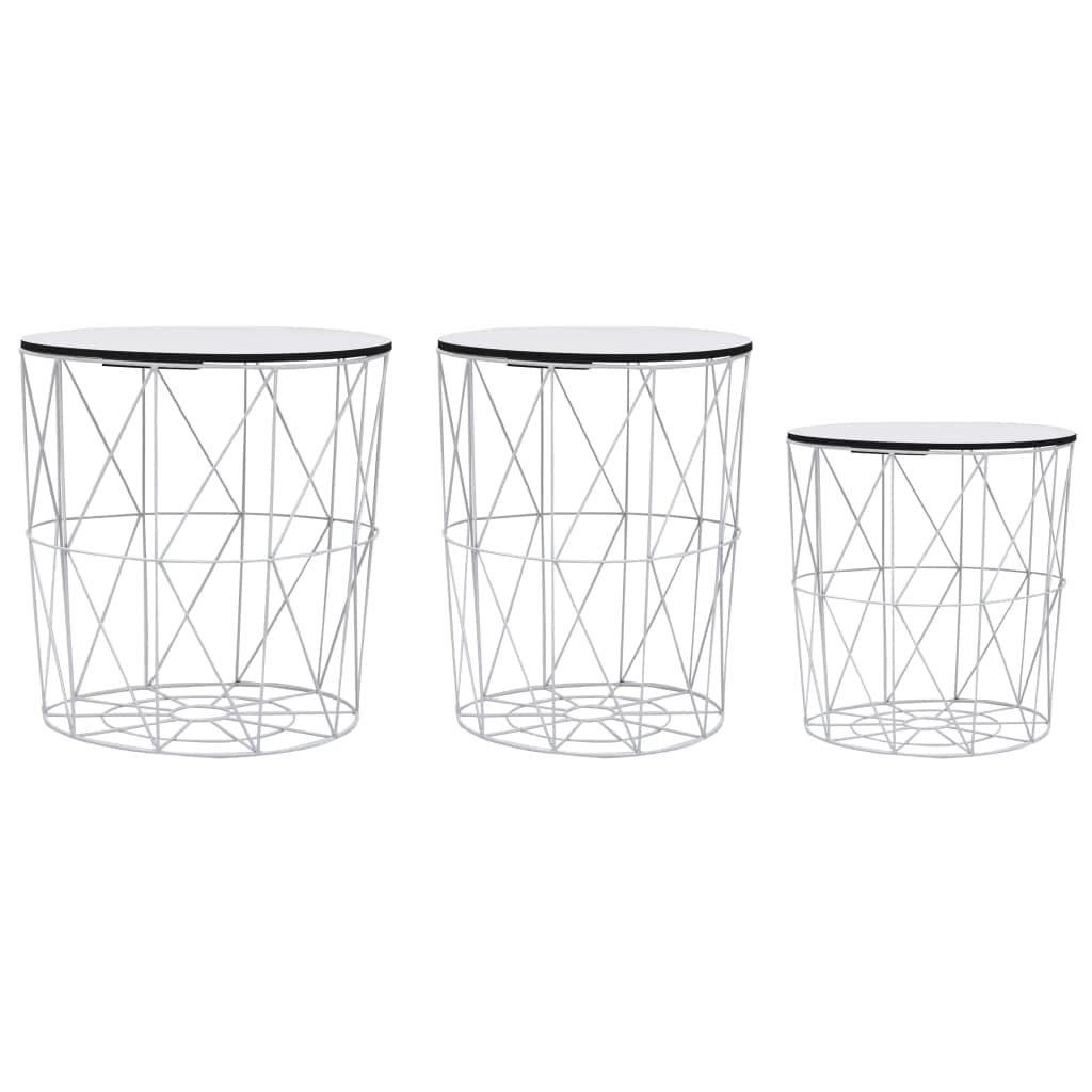 vidaXL Set of 3 Nesting Console Tables