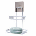 BONIRY Wall Mounted Double Layer soap Dish Holder Stainless Steel Wall Hanging Soap Storage Rack for Kitchen Bathroomwith Self