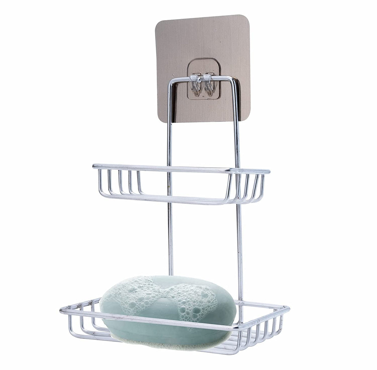 BONIRY Wall Mounted Double Layer soap Dish Holder Stainless Steel Wall Hanging Soap Storage Rack for Kitchen Bathroomwith Self