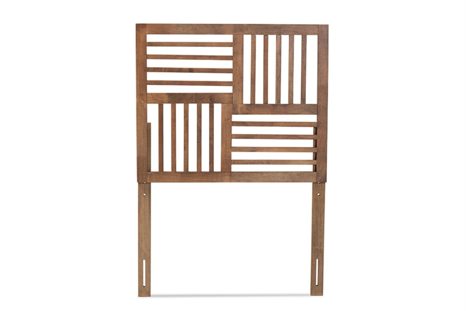 Baxton Studio Adler Modern and Contemporary Transitional Ash Walnut Finished Wood Twin Size Headboard