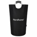 90L Large Laundry Basket, Waterproof Foldable Clothes Hamper With Padded Handles, Freestanding Tall Washing Bin, Collapsible Sto