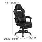 Flash Furniture Red Gaming Desk With Cup Holder/Headphone Hook & Black Reclining Back/Arms Gaming Chair With Footrest