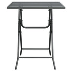 vidaXL Patio Table with Industrial Style - Square, Expanded Metal Mesh Material, Anthracite Color - 23.6"x23.6"x28.3" Dimensions - Assembly Required
