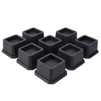 Btsd-Home Furniture Risers 2 Inch Bed Risers Heavy Duty Adjustable Dorm Bed Lifts Risers Table Desks Legs Blocks 8 Pack Black
