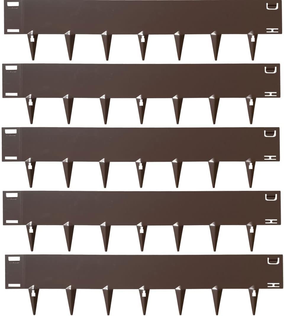 Core Edge Lawn Edging | Flexible Decorative Steel Garden Lawn Edging With 6' Face Height | 5X 3.28', 16.25 Linear Feet (Brown,