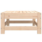 vidaXL Patio Footstool Outdoor Ottoman/Foot Rest/Small Table - Pine Wood - Brown Natural - 24.4" x 24.4" x 12.6" for Garden/Patio/Terrace