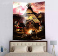 Shraphy Southwest Tribal Tapestry 60X80 Inches Dream Magic Starry Tapestry Native American Animal Dog Tapestry Wall Hanging For