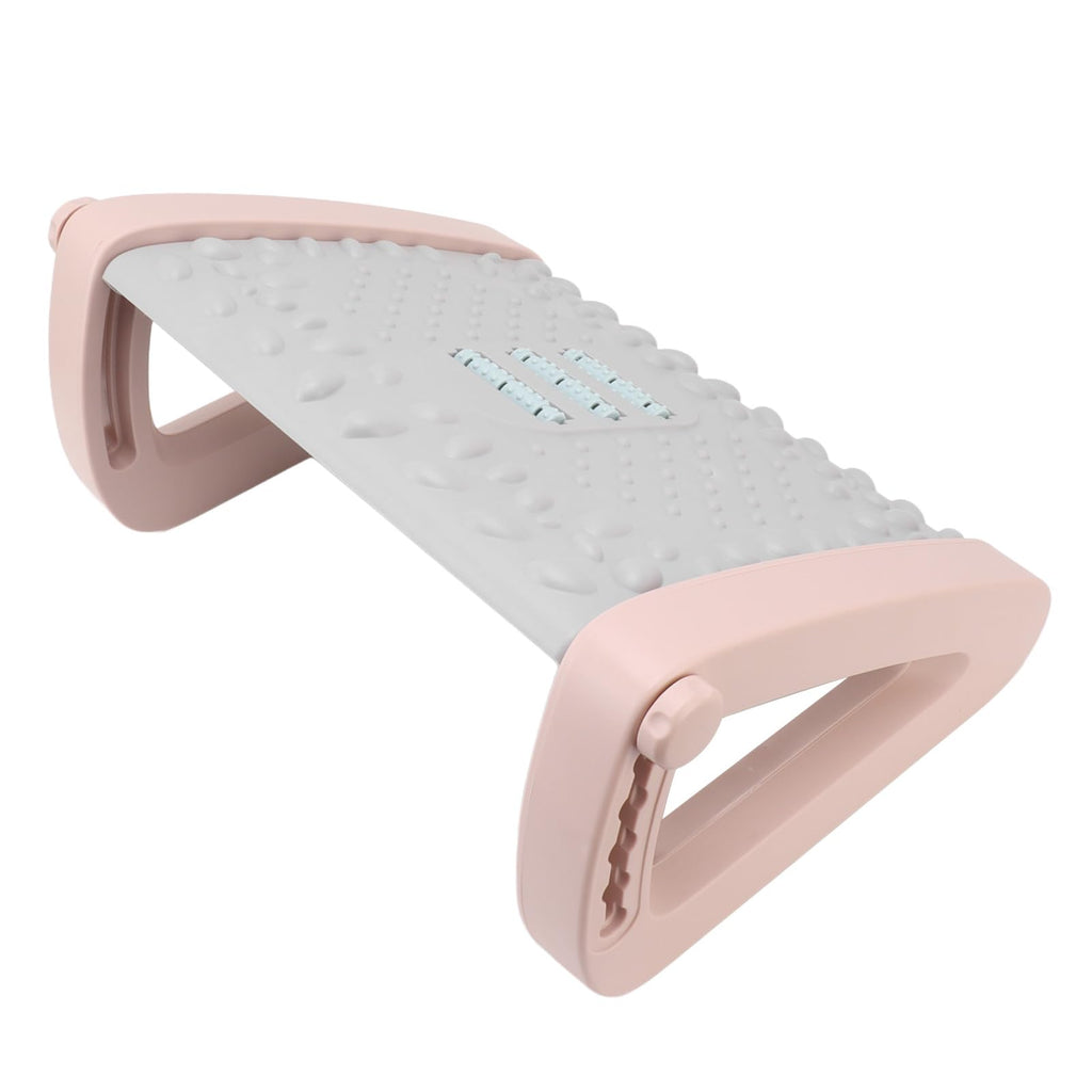 Foot Rest 6 Height Adjustable Under Desk Footrest Ergonomic Foot Stool For Under Desk At Work With Massage Texture And Roller For Office ()