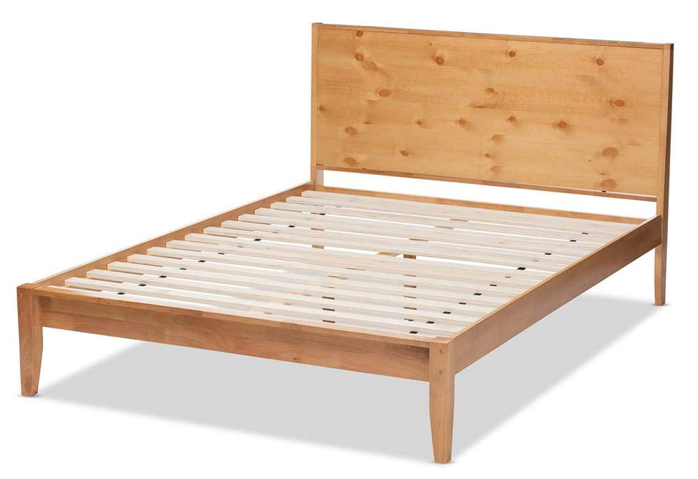Baxton Studio Marana Wood Full Platform Bed - Thumbnail 4
