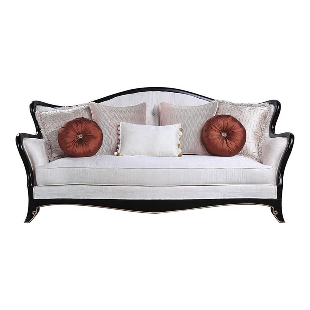 Acme Nurmive Sofa with 7 Pillows in Beige