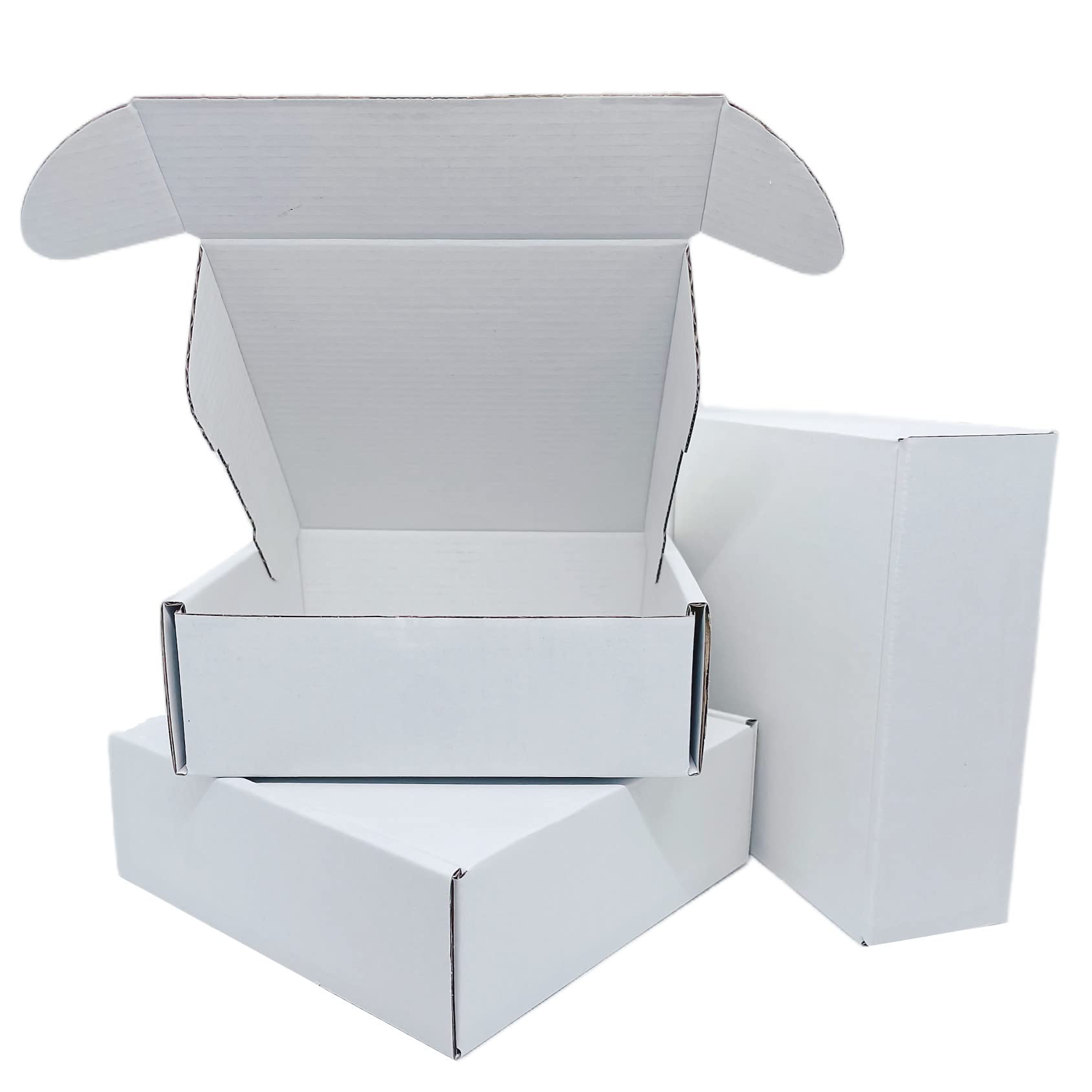 Small White Box 6 X 6 X 2 Inch 50 Pack Recyclable Corrugated Gift Mailers Storage Business Packaging Shipping Boxes